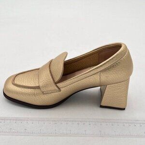 Women’s Dressy Loafers Buckle Pumps Chunky Mid Heels Square Toe Slip On Shoes